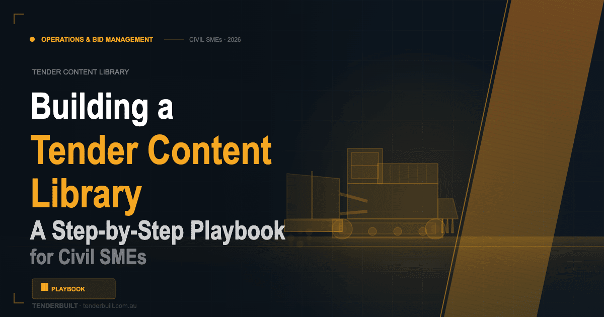 Building a Tender Content Library: A Step-by-Step Playbook for Civil SMEs | TenderBuilt