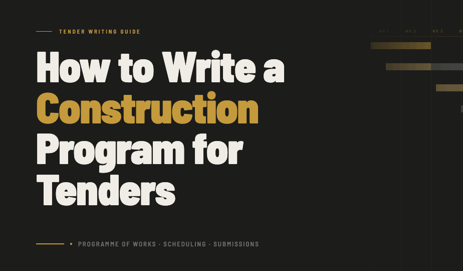How to Write a Construction Program for Tenders: A Civil Contractor's Guide