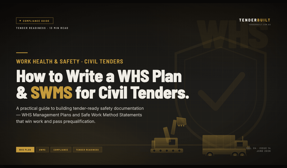 WHS Management Plan & SWMS for Civil Tenders